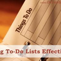 Using To-Do Lists Effectively