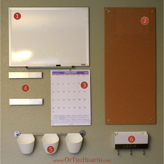Command Center Components | Is disorganization plaguing your family? Streamline everything with the help of a home command center! Find ideas and tips for creating one here.