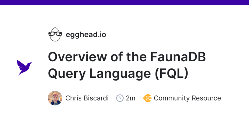 Run Multiple Db Operations With Custom Resolvers And Fauna Query Language Egghead Io - Full HD Light Wallpapers for Desktop