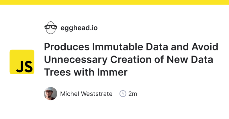 Immutable Javascript Data Structures With Immer Egghead Io - HD Light Designs for Desktop