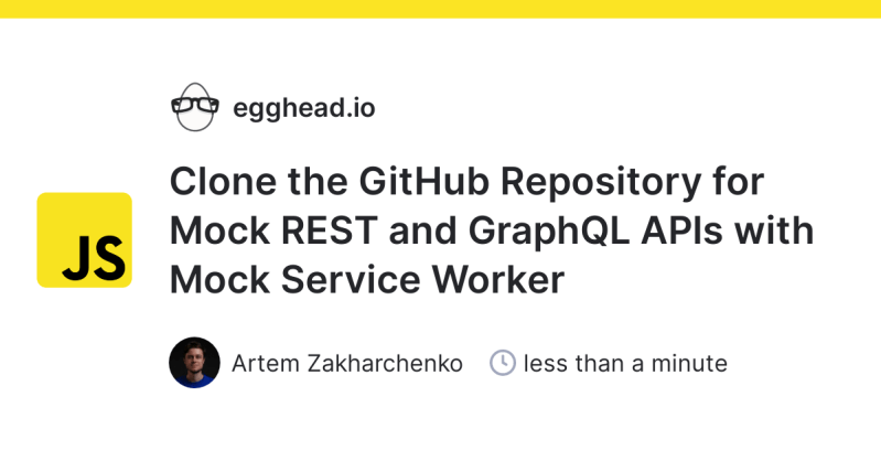 Mock Rest And Graphql Apis With Mock Service Worker Egghead Io - Retina Geometric Images for Desktop