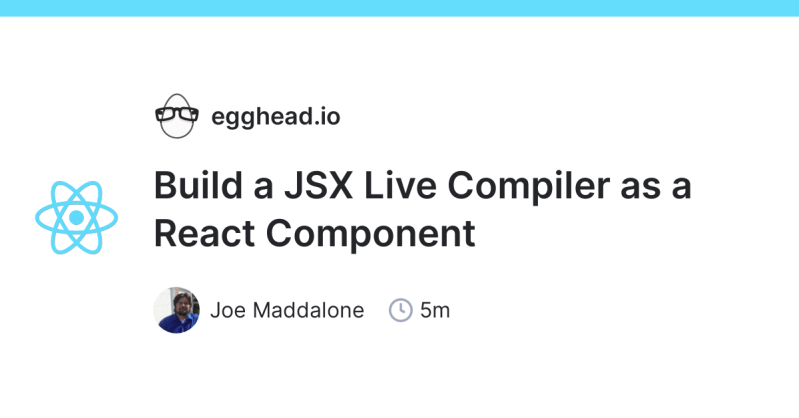 Render A Ui With Jsx In A React Function Component Egghead Io - Incredible Mountain Design - Full HD
