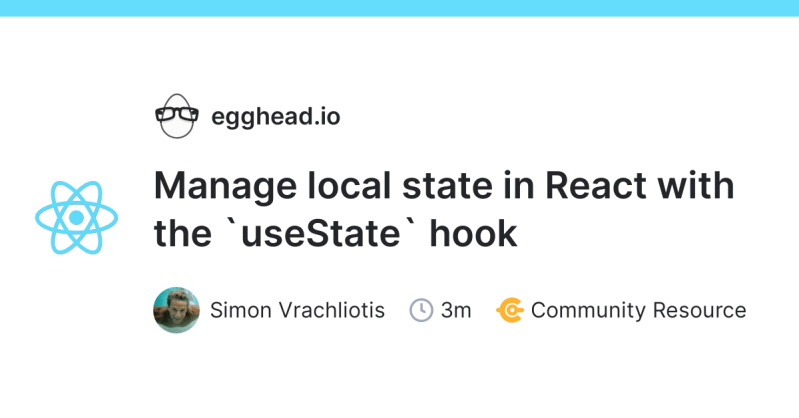 Manage State In A React Component With The Usestate Hook Egghead Io - Abstract Picture Collection - Retina Quality