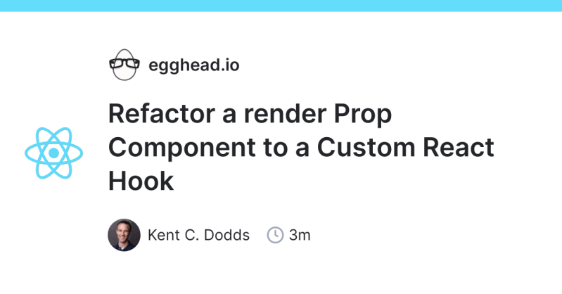 Introduction To Refactoring A React Application To React Hooks Egghead Io - Premium Light Picture - 4K