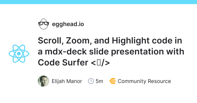 Build A Slide Deck With Mdx Deck Using Markdown React Egghead Io - Premium Colorful Texture Gallery - 8K