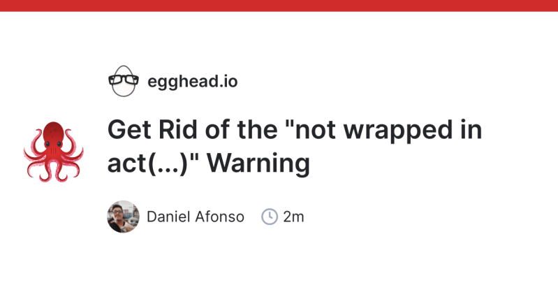 Fix The Not Wrapped In Act Warning When Testing The Useimperativehandle Hook Egghead Io - Modern City Texture - HD