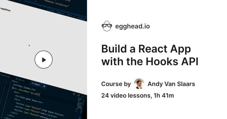 Build Advanced Components With React Hooks Egghead Io - Premium Dark Background Gallery - HD