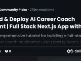 Build Deploy Ai Career Coach Agent Full Stack Next Js App With