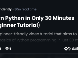 Learn Python In Only 30 Minutes Beginner Tutorial Daily Dev
