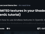 Unlimited Textures In Your Shaders Opengl Tutorial Daily Dev