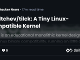 Vvaltchev Tilck A Tiny Linux Compatible Kernel Daily Dev