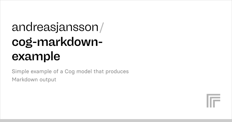 Zeke Cog Markdown Example Run With An Api On Replicate - Premium Minimal Photo Gallery - 8K