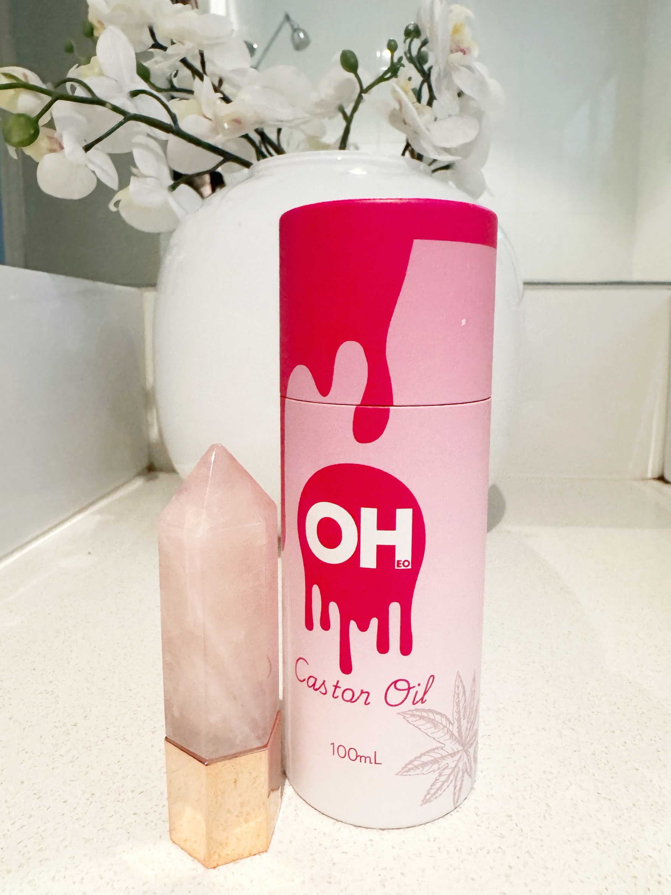 Natural Rose Quartz Roll-On for Oil