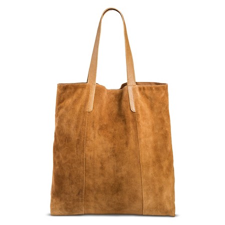 Cognac Suede Target Tote