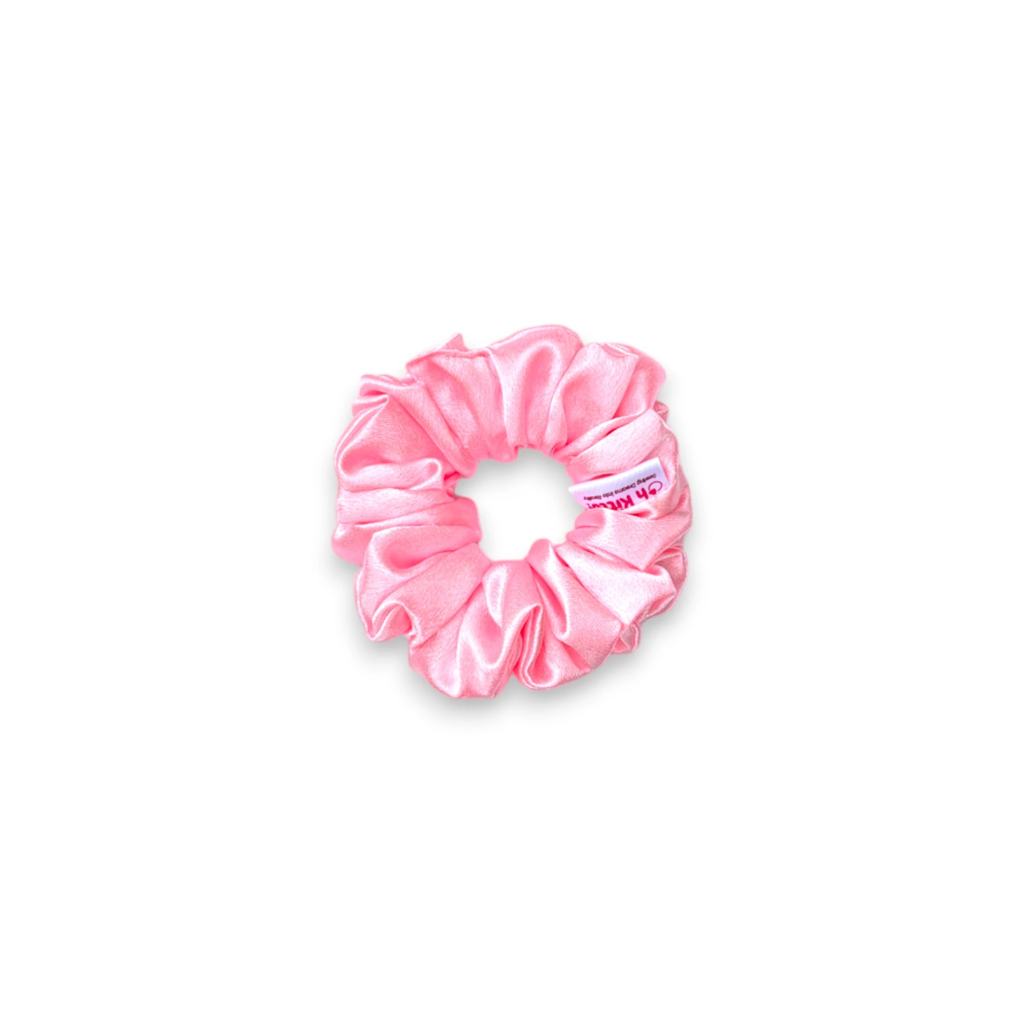 cotton candy satin scrunchie