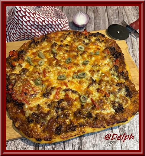 Pizza bœuf haché et cheddar