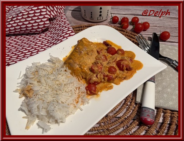 Curry de saumon aux tomates cerises