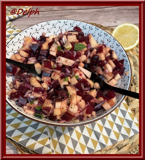Salade de betteraves rouges et pomme