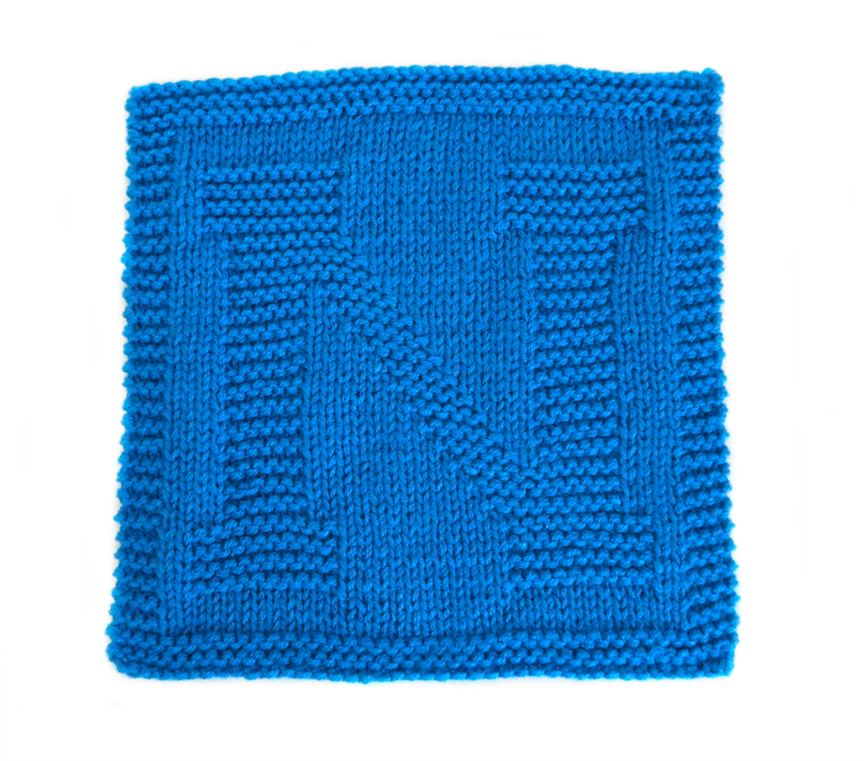 N letter knitting pattern - ALPHABET SERIES - Oh La Lana!