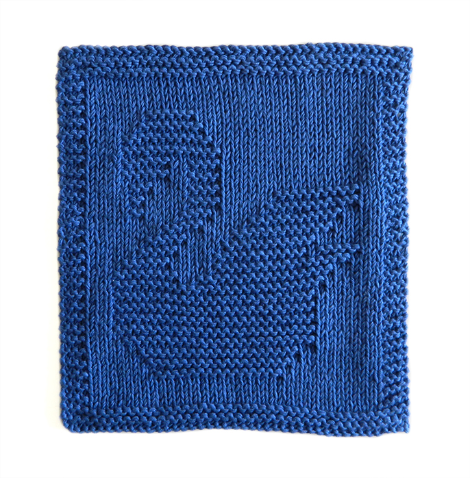 SWAN dishcloth knitting pattern beginner level - Oh La Lana!