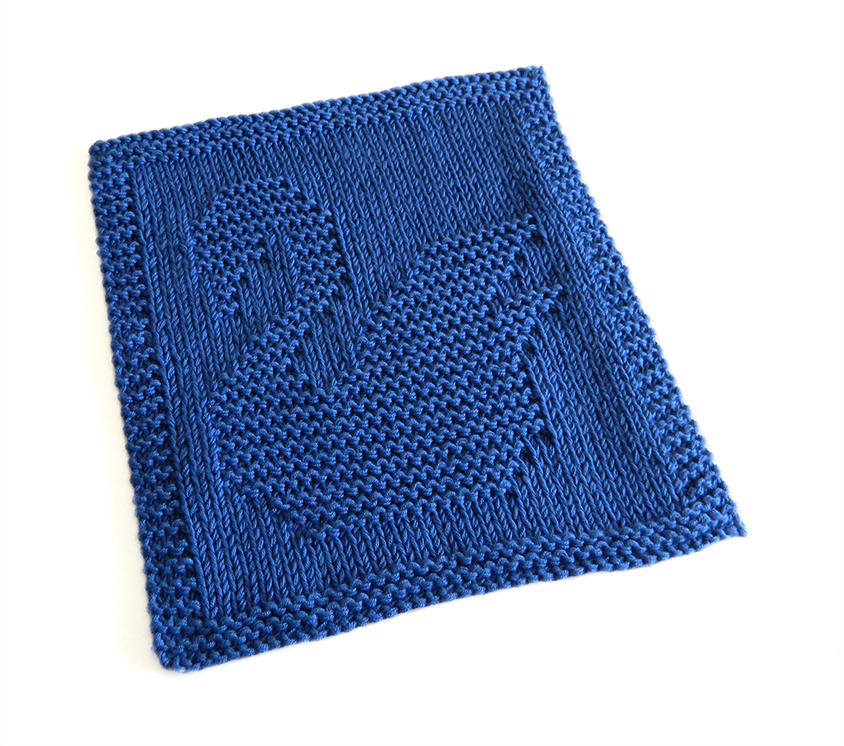 SWAN dishcloth knitting pattern beginner level - Oh La Lana!