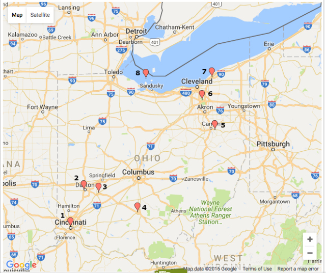 Ohio National Parks Map Southwest Ohio Parent Magazine Ohio National Parks Map 