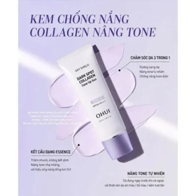 Kem Chống Nắng Cải Thiện Đốm Nâu Và Nâng Tone Ohui Day Shield Dark Spot Collagen Tone Up Sun Kem Chống Nắng Cải Thiện Đốm Nâu Và Nâng Tone Ohui Day Shield Dark Spot Collagen Tone Up Sun
