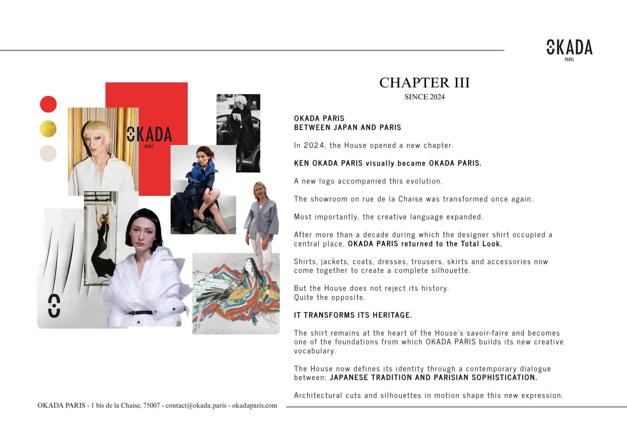 PRESS KIT — 25 YEARS OF OKADA PARIS