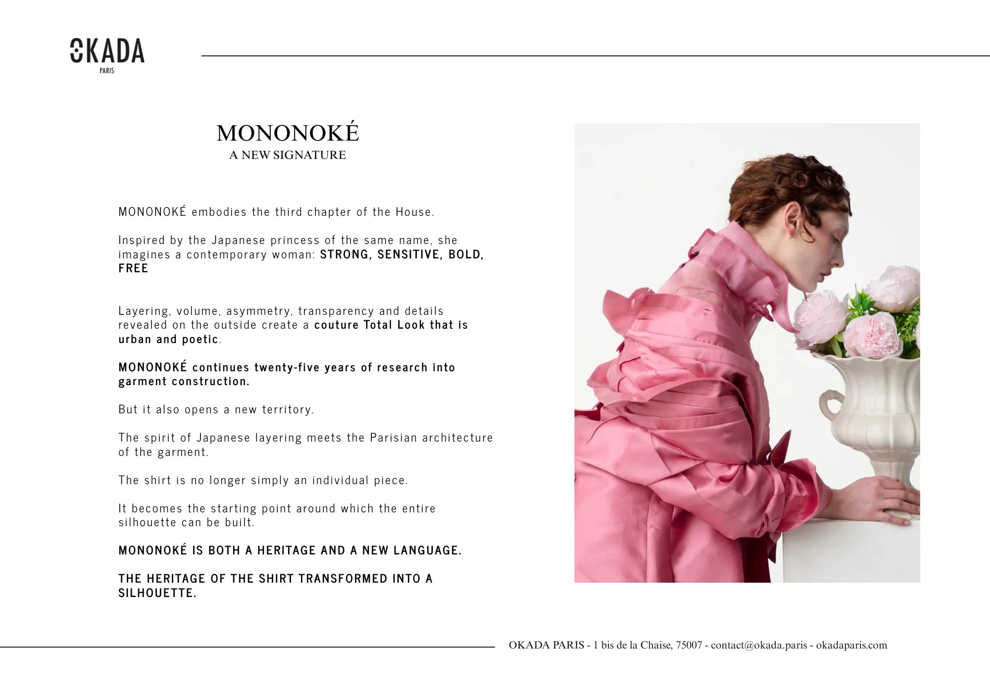 PRESS KIT — 25 YEARS OF OKADA PARIS