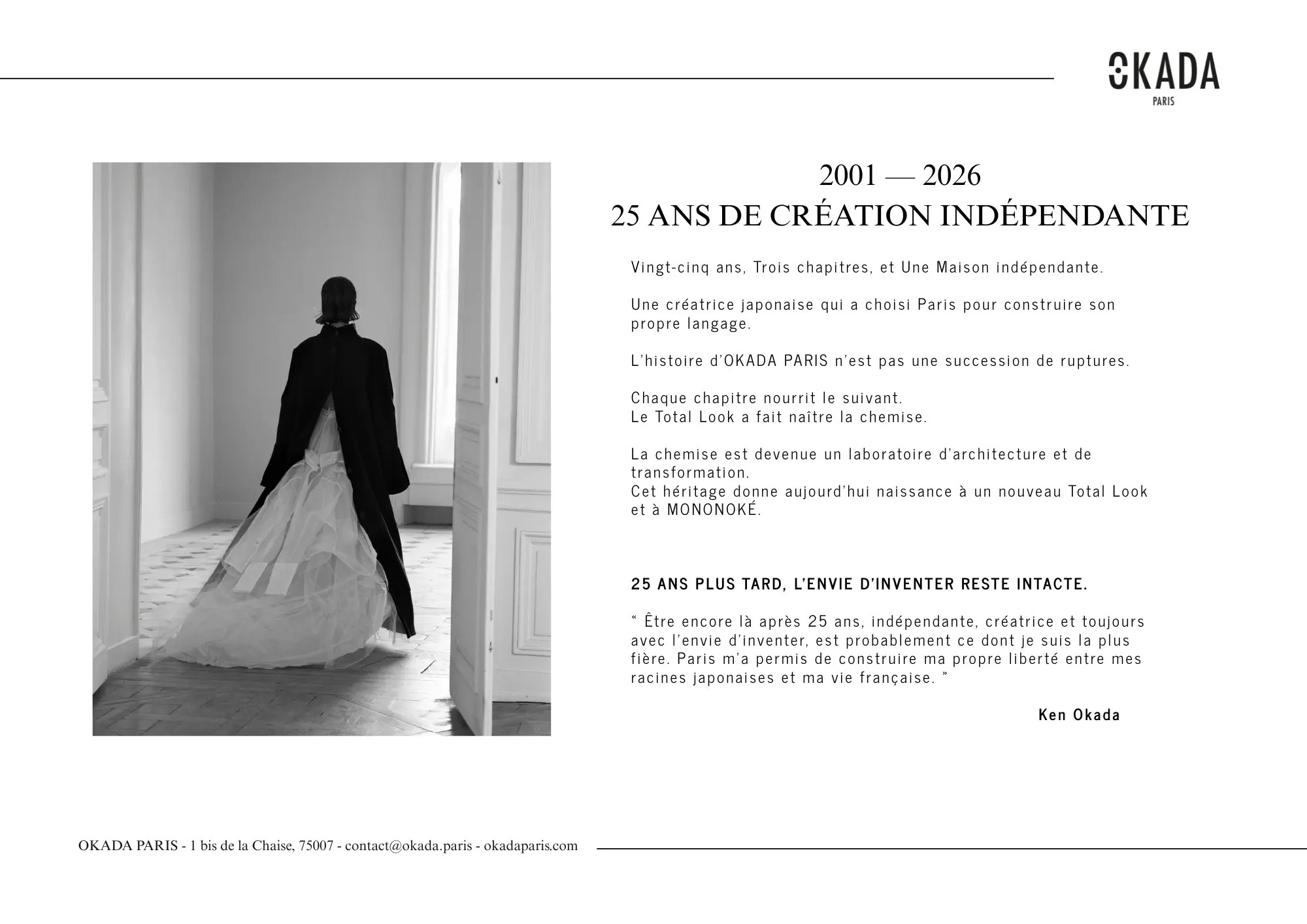 DP 25 ans OKADA PARIS