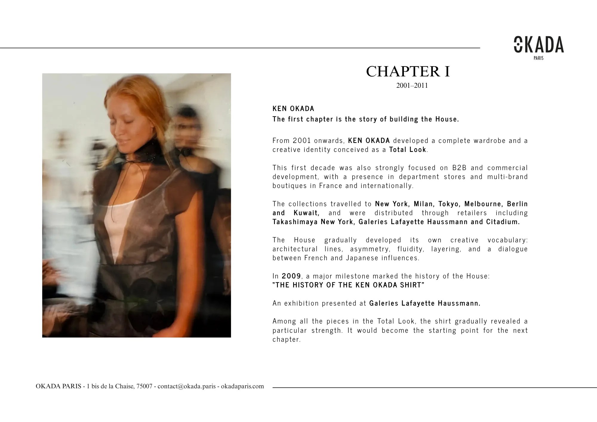 PRESS KIT — 25 YEARS OF OKADA PARIS