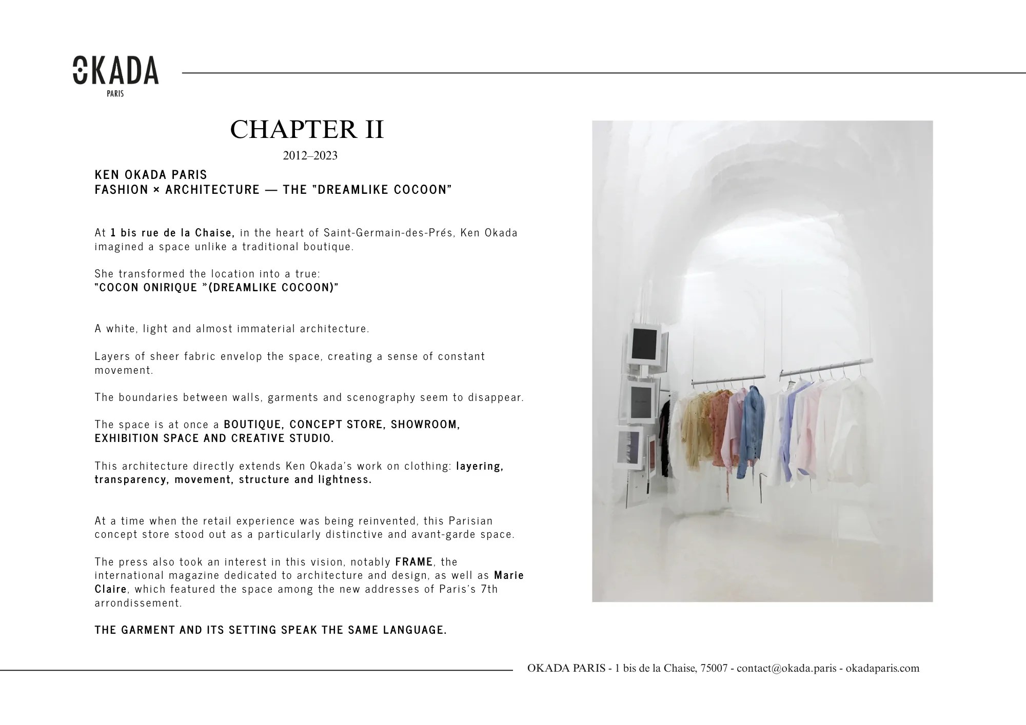 PRESS KIT — 25 YEARS OF OKADA PARIS