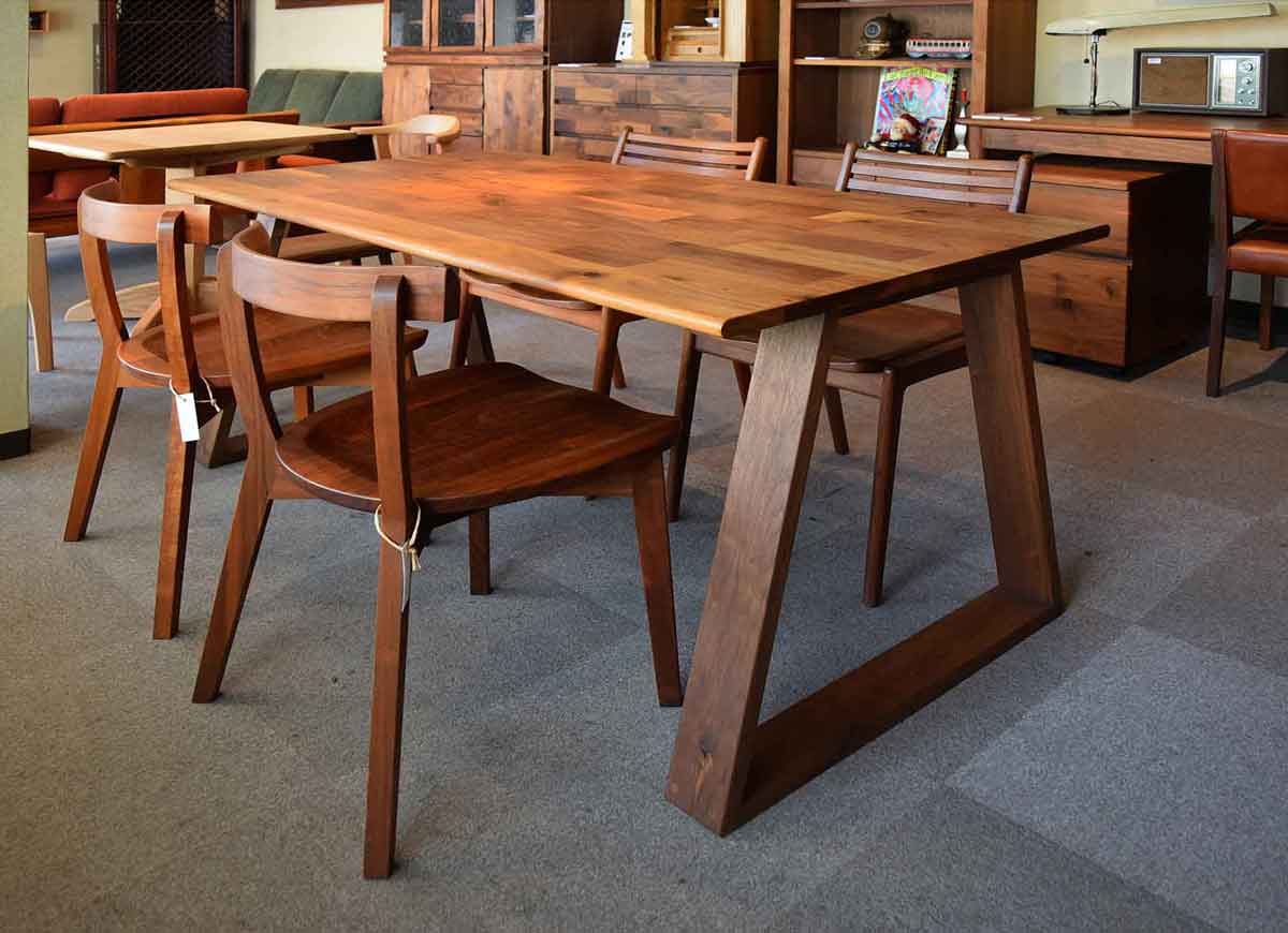 大川家具 無垢材 ウォールナットテーブル W100cmD50cmH60cm 大川家具