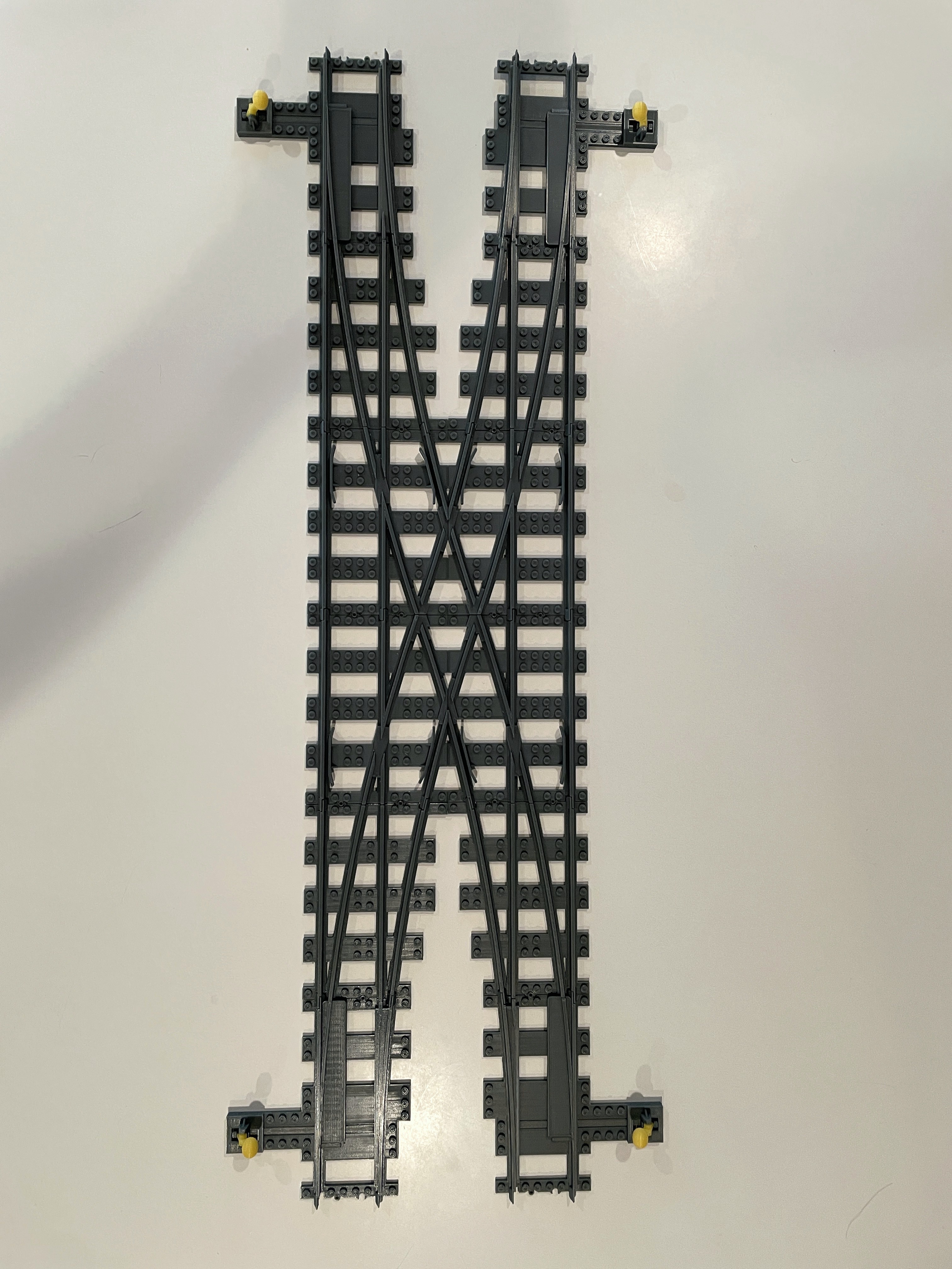 4DBrix Ultimate R148 Double Crossover RC Train Track – OKBrickWorks