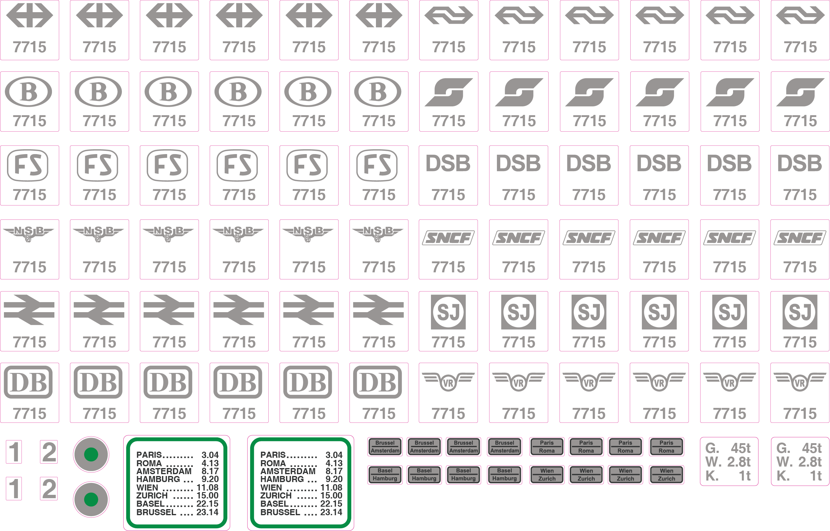 7715 replacement stickers