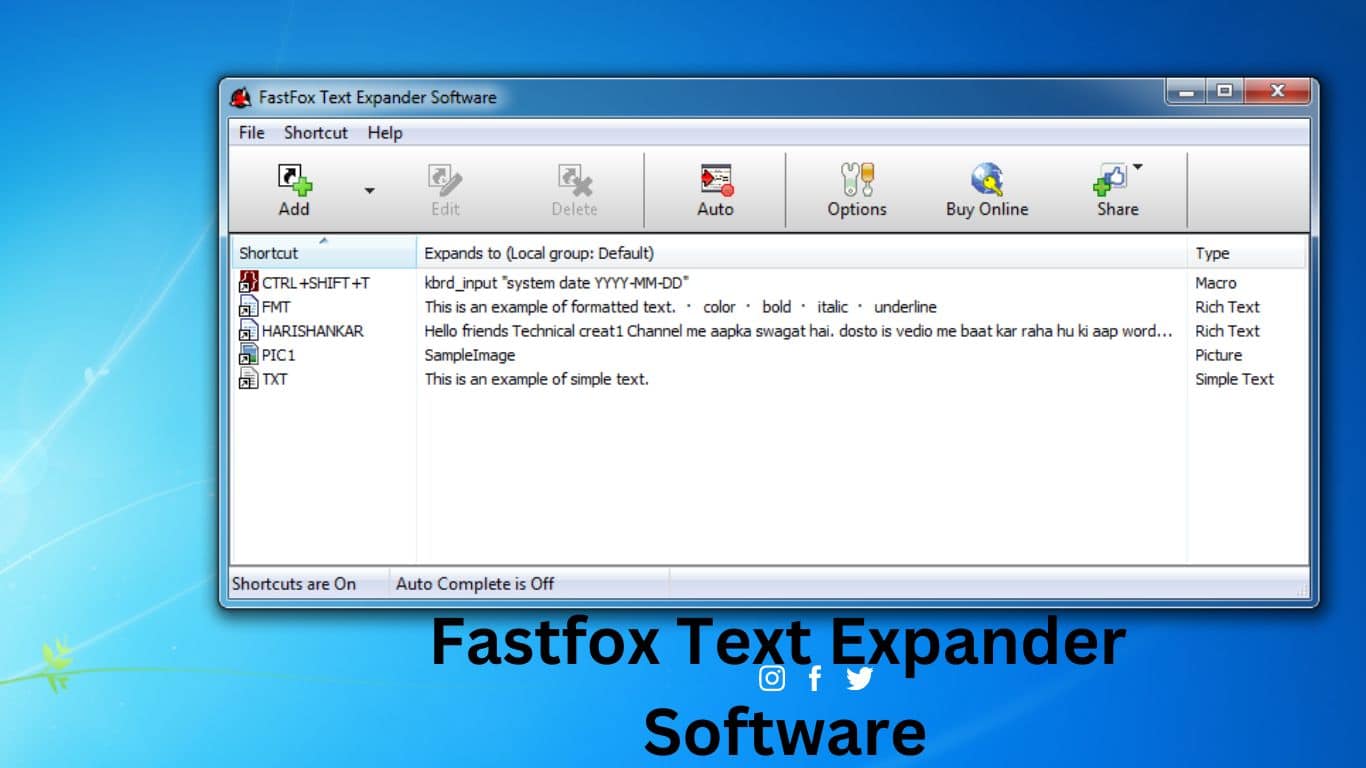 FastFox Text Expander Software