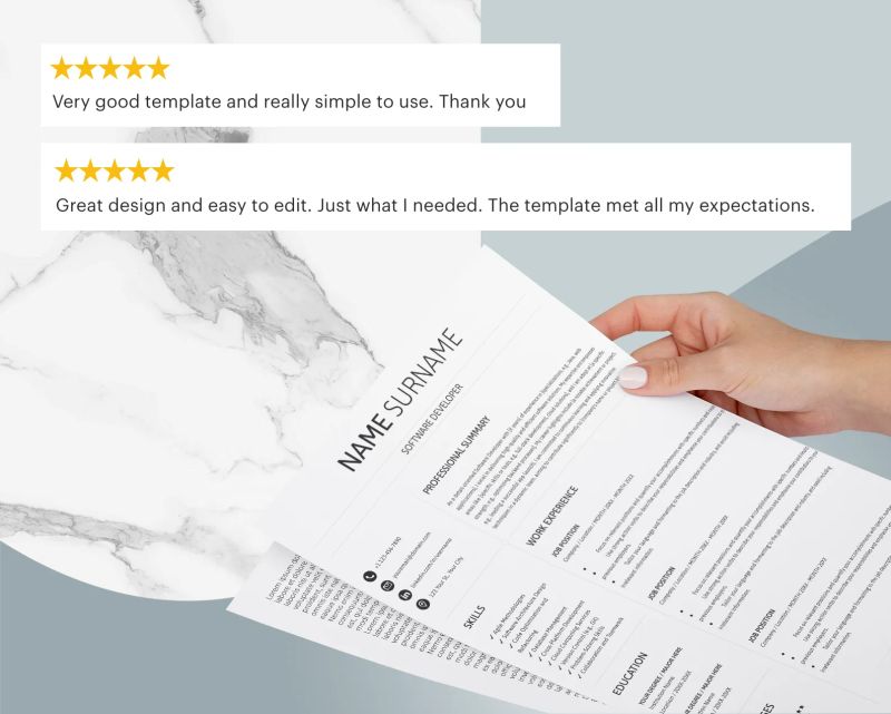 Modern Software Developer Resume In Google Docs - Premium Sunset Design Gallery - Ultra HD