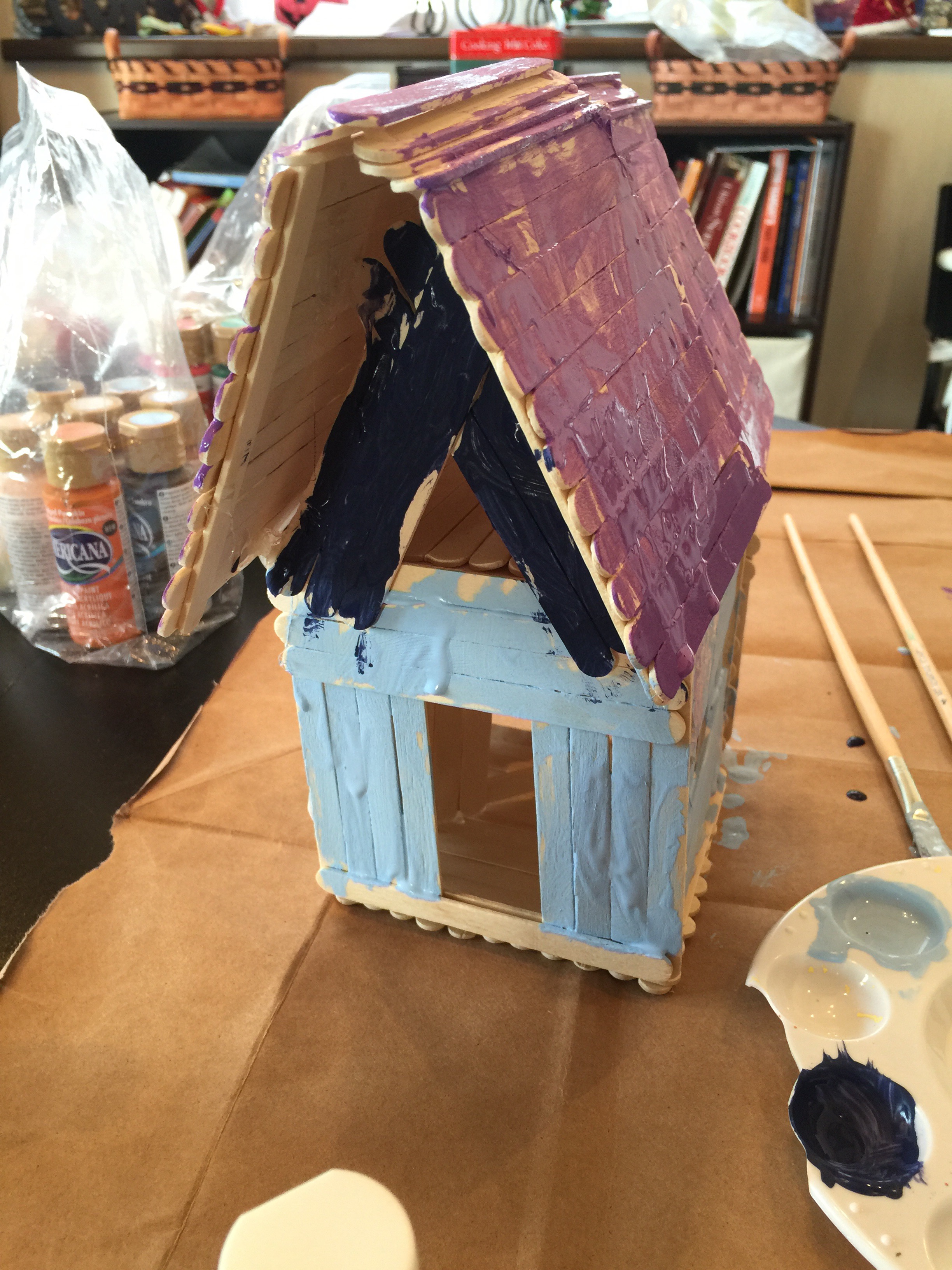 DIY Miniature House #23 (Popsicle Sticks) - YouTube