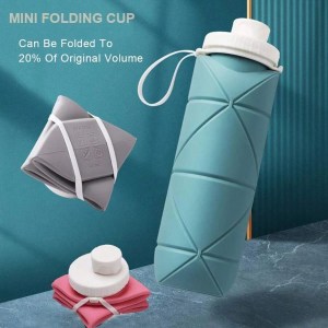Foldable Silicone Water Bottle 600ml