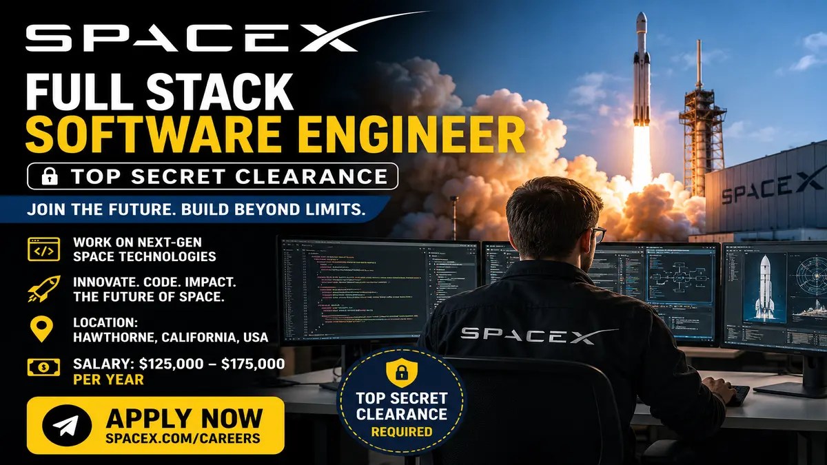SpaceX Full Stack Engineer Hiring