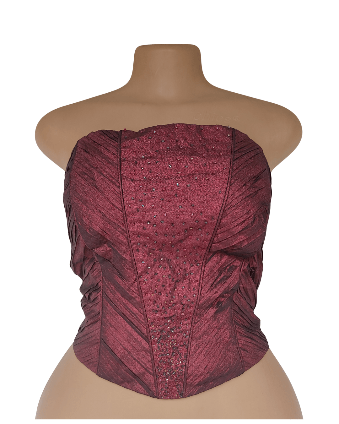 UK 12-14 – Dynasty Wine Bustier Top