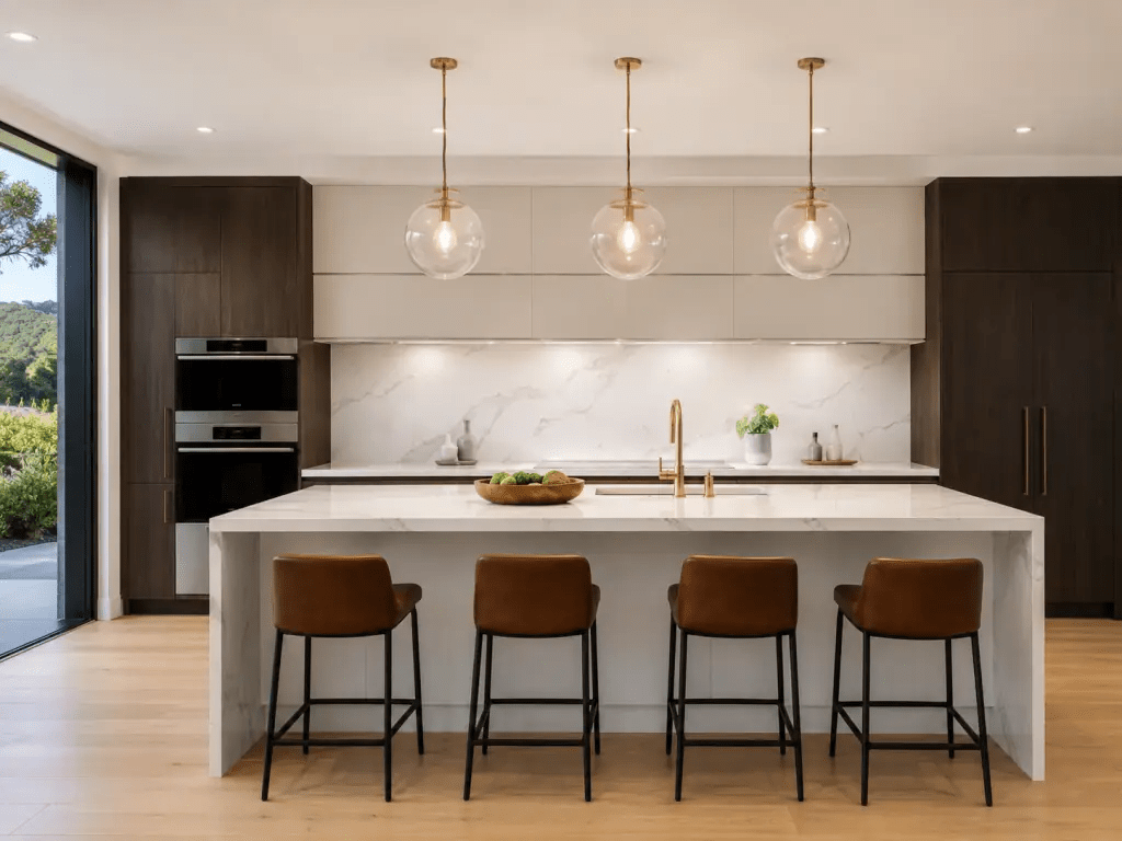 Luxury home kitchen prepared for market