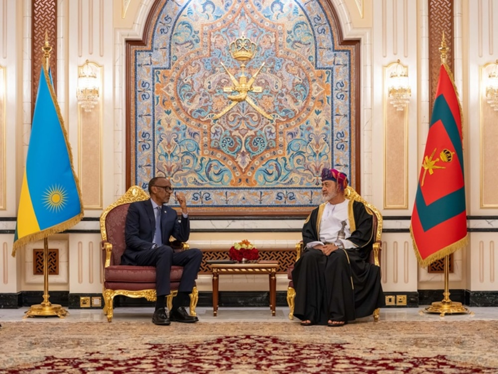 جلالةُ السُّلطان المعظم والرئيس الرواندي يعقدان لقاءً بقصر المعمورة