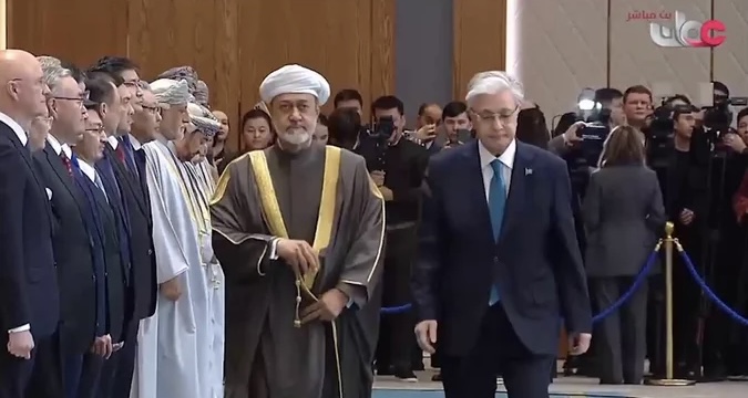 مراسم استقبال رسمية لجلالة السلطان بمناسبة زيارته كازاخستان