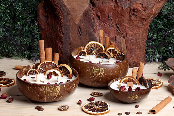 Coconut Shell Candle