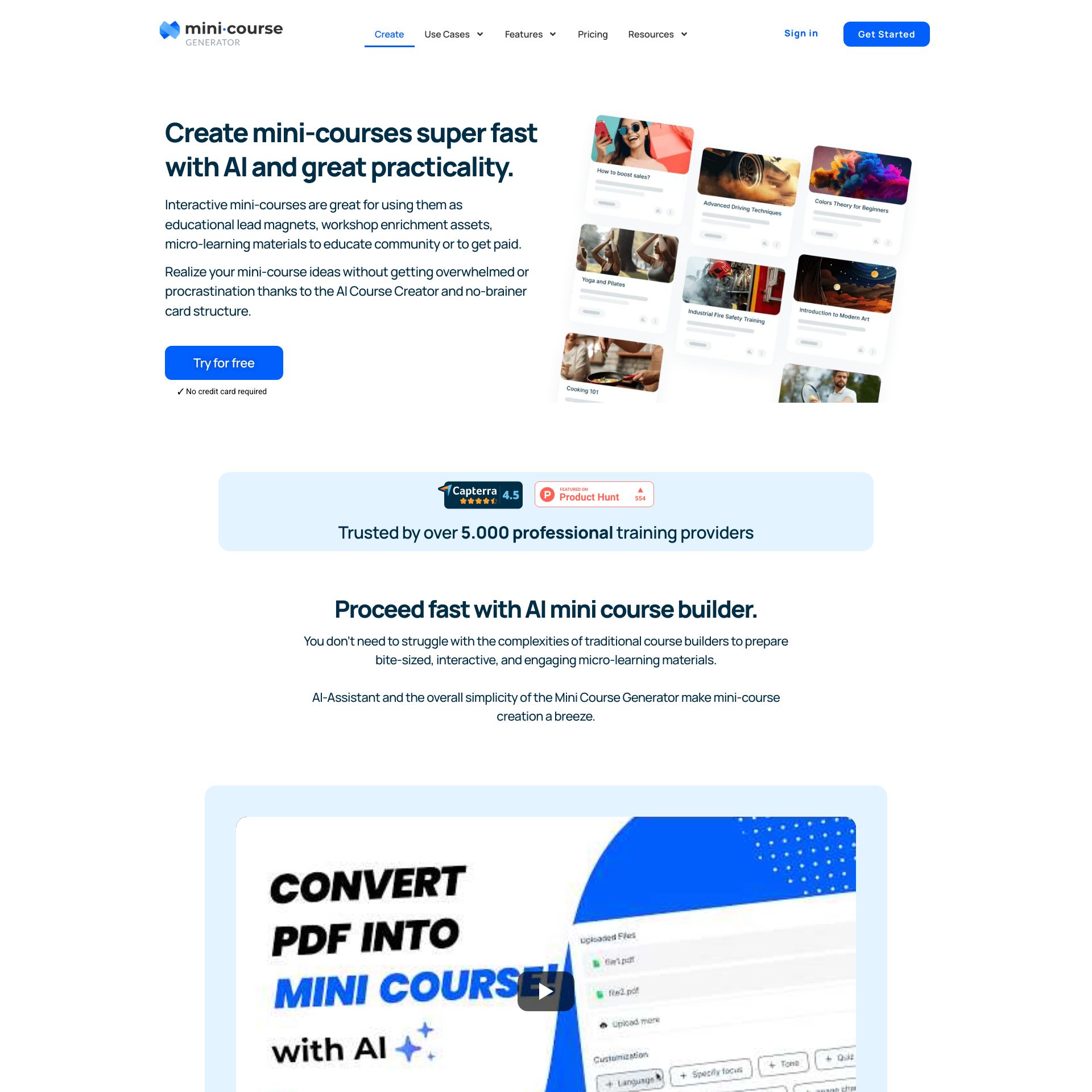 Mini Course Generator