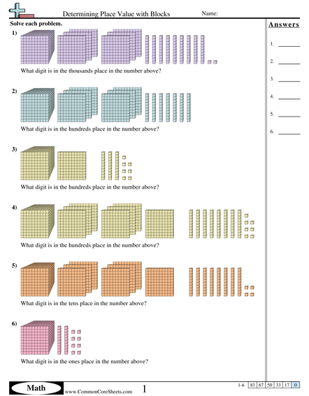 value place value worksheets free commoncoresheets