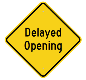Library OPENING LATE at 2pm