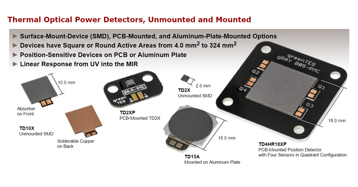 gRAY sensors Thorlabs