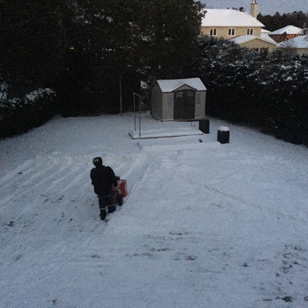 Day 1 - Clearing snow and building the snow walls